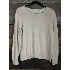 Sandro Paris Women's Beige Sweater with Cut Out Details Size 3 US L Large New